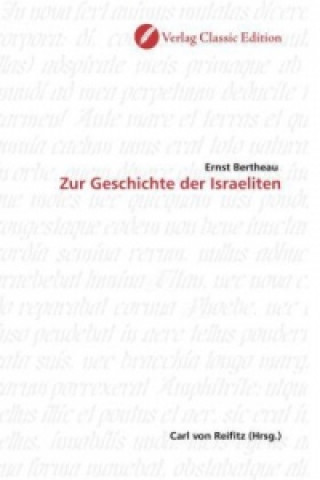 Knjiga Zur Geschichte der Israeliten Ernst Bertheau