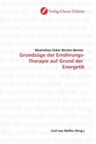 Книга Grundzüge der Ernährungs-Therapie auf Grund der Energetik Maximilian Oskar Bircher-Benner