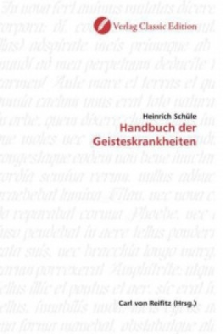 Kniha Handbuch der Geisteskrankheiten Heinrich Schüle