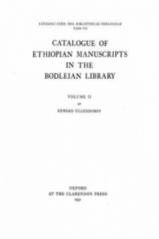 Kniha Catalogue of Ethiopian Manuscripts in the Bodleian Library Edward Ullendorff