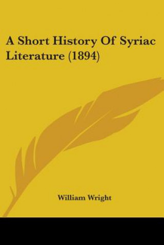 Carte Short History Of Syriac Literature (1894) Wright William