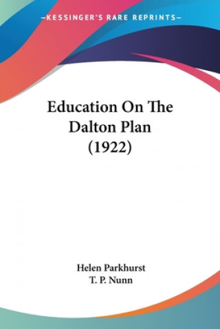 Book Education On The Dalton Plan 