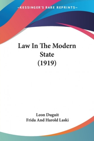 Kniha Law In The Modern State 