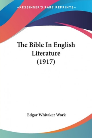 Könyv Bible In English Literature 