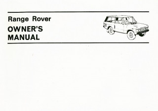 Книга Range Rover Owners' Handbook: Range Rover (2 Dr) Brooklands Books Ltd