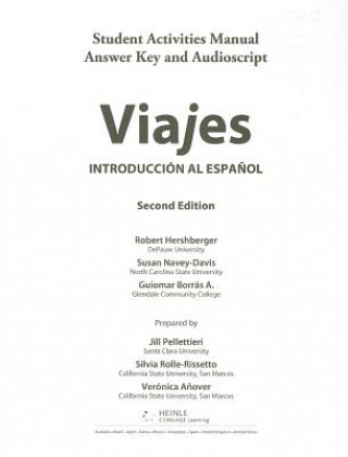 Könyv SAM Answer Key and Audio Script for Hershberger/Navey-Davis/Borras A.'s  Viajes: Introducci n al espa ol, 2nd Guiomar Borras A