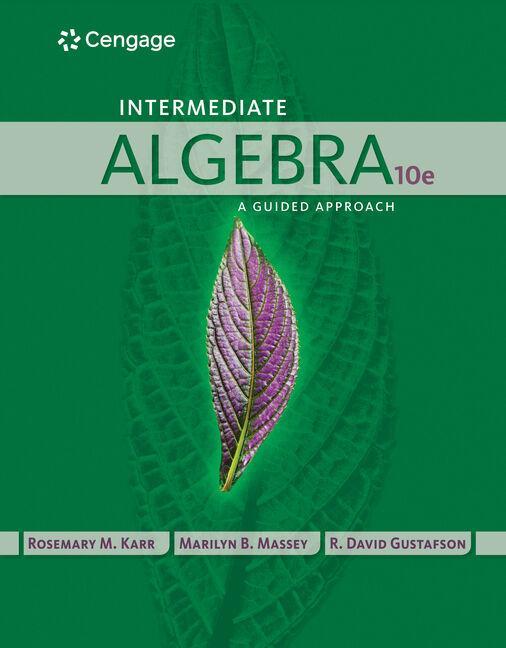 Carte Student Solutions Manual for Karr/Massey/Gustafson's Intermediate  Algebra, 10th Gustafson