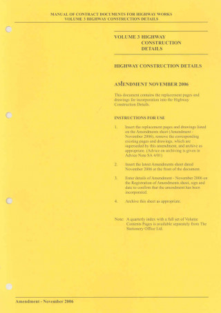 Kniha Manual of Contract Documents for Highway Works Great Britain: Highways Agency