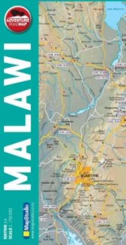 Nyomtatványok Adventure Road Map Malawi Mapstudio