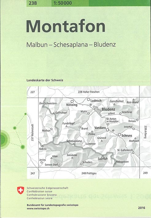 Artigos impressos Montafon Bundesamt für Landestopografie swisstopo