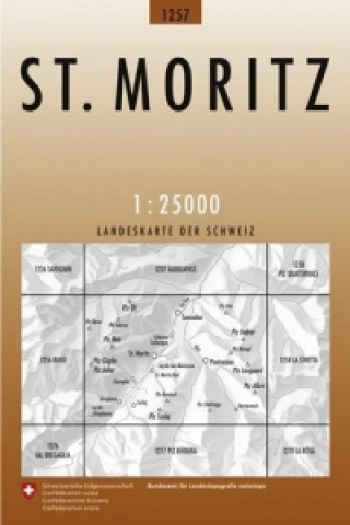 Tiskani izdelki St. Moritz Bundesamt für Landestopografie swisstopo