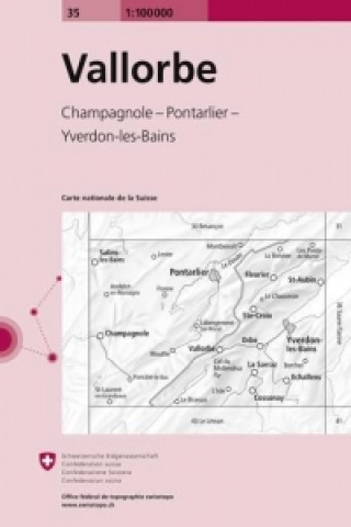 Tiskani izdelki Vallorbe Bundesamt für Landestopografie swisstopo