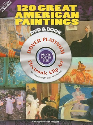 Kniha 120 Great American Paintings Platinum DVD and Book Dover