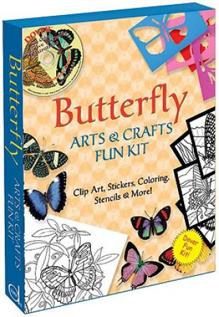 Knjiga Butterfly Arts and Crafts Fun Kit Dover