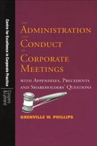 Książka Administration and Conduct of Corporate Meetings Grenville W. Phillips