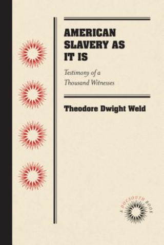 Carte American Slavery as it is Theodore Dwight Weld