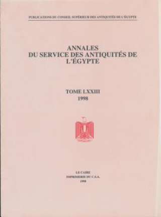 Kniha Annales Du Service Des Antiquites de l'Egypte The Supreme Council of Antiquities