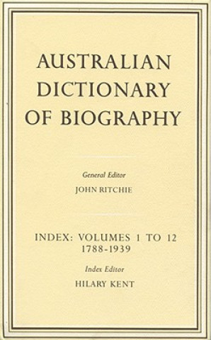 Książka Australian Dictionary of Biography Index John Ritchie