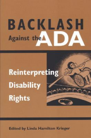Kniha Backlash Against the ADA Linda Hamilton Krieger