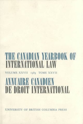 Książka Canadian Yearbook of International Law, Vol. 27, 1989 