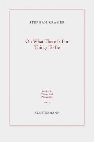 Carte On What There Is For Things To Be Stephan Krämer
