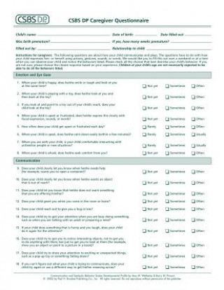 Książka CSBS DP (TM) Caregiver Questionnaires Barry M. Prizant