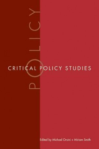 Könyv Critical Policy Studies 
