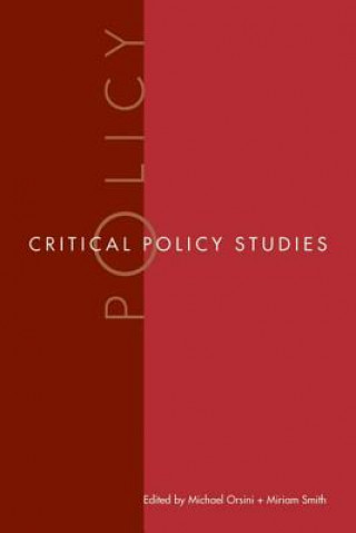 Livre Critical Policy Studies 