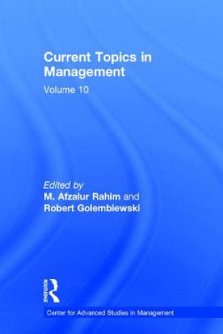 Könyv Current Topics in Management 