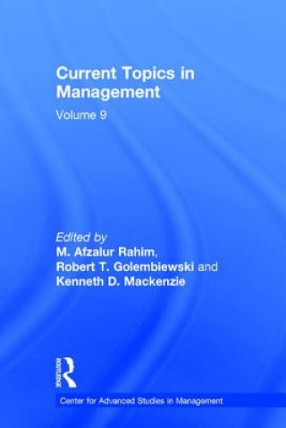 Könyv Current Topics in Management 