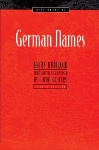 Carte Dictionary of German Names Hans Bahlow