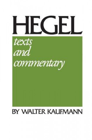 Livre Hegel Walter Arnold Kaufmann