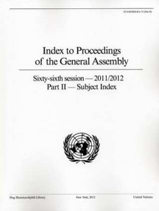 Kniha Index to proceedings of the General Assembly Dag Hammarskjeld Library