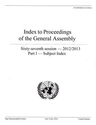 Kniha Index to proceedings of the General Assembly United Nations: Department of Public Information