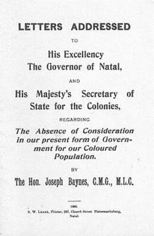 Book Letters.regarding the Absence of Considertion in Our Present Form of Government for Our Coloured Population (1906) Book 2 John Lambert