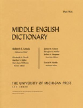 Knjiga Middle English Dictionary Robert E. Lewis
