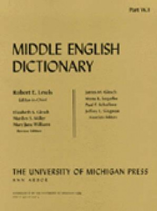 Kniha Middle English Dictionary 