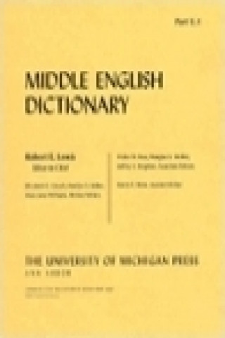 Knjiga Middle English Dictionary Pt. U.1 Robert E. Lewis