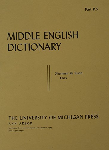Carte Middle English Dictionary Robert E. Lewis