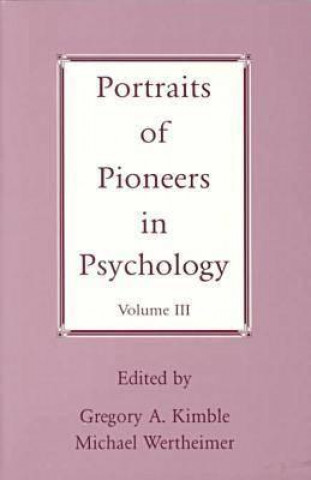 Buch Portraits of Pioneers in Psychology, Volume III 