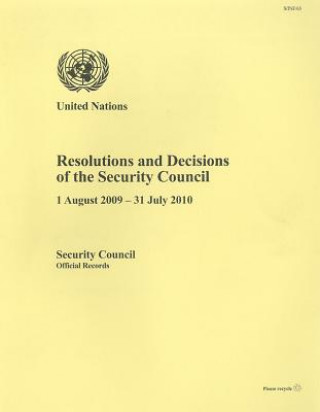 Kniha Resolutions and Decisions of the Security Council United Nations