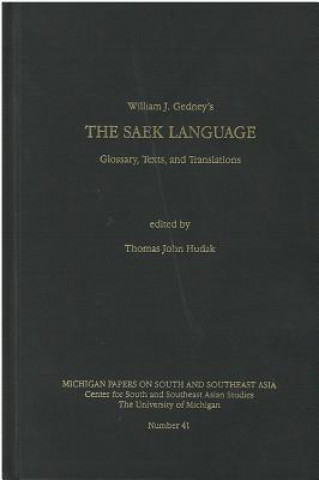 Knjiga Saek Language Thomas John Hudak