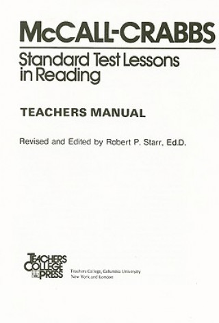 Książka Standard Test Lessons in Reading William A McCall