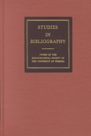 Carte Studies in Bibliography, v. 53 David L. Vander Meulen