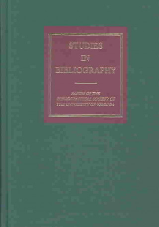 Book Studies in Bibliography, v. 54 David L. Vander Meulen