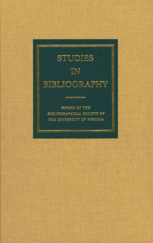 Könyv Studies in Bibliography v. 58 David L. Vander Meulen