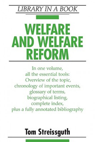 Book Welfare and Welfare Reform Tom Streissguth