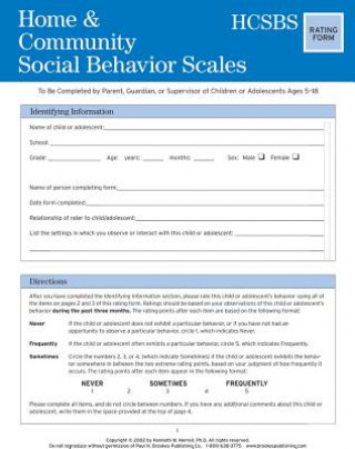 Carte Home and Community Social Behavior Scales (HCSBS-2)  Rating Scales Paul Caldarella