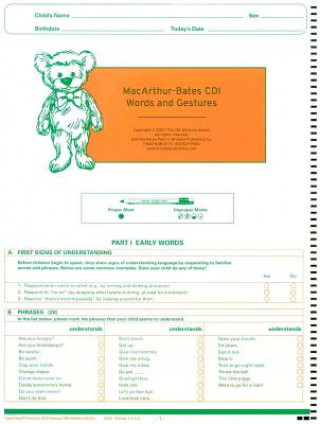 Carte MacArthur Communicative Development Inventories (CDI) Larry Fenson
