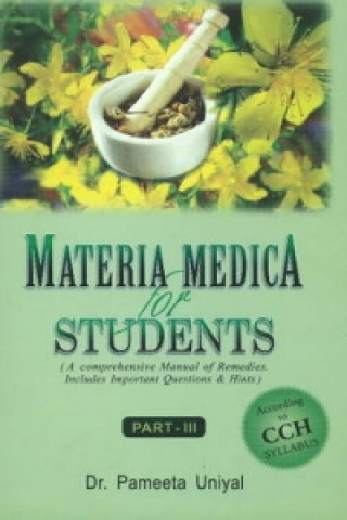 Kniha Materia Medica for Students Pameeta Uniyal